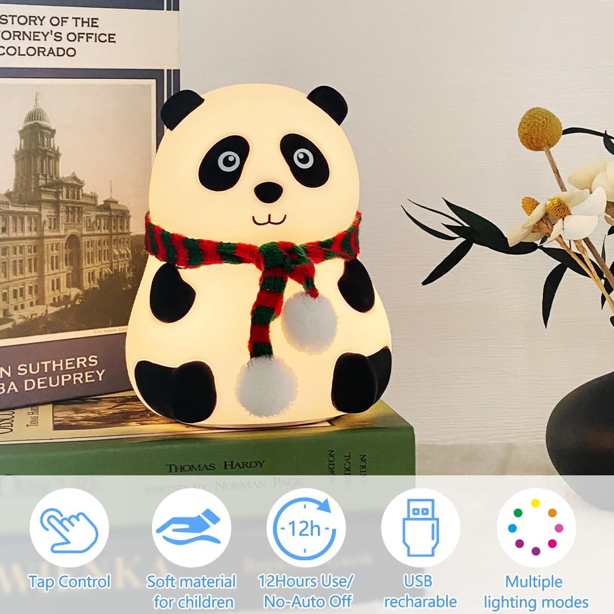 Panda Silicone Rechargeable Kids Night Light
