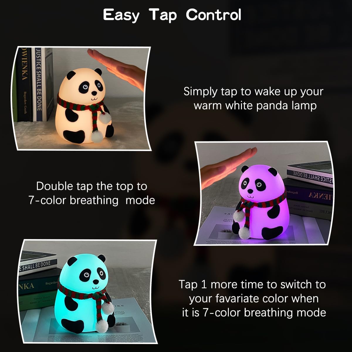 Panda Silicone Rechargeable Kids Night Light