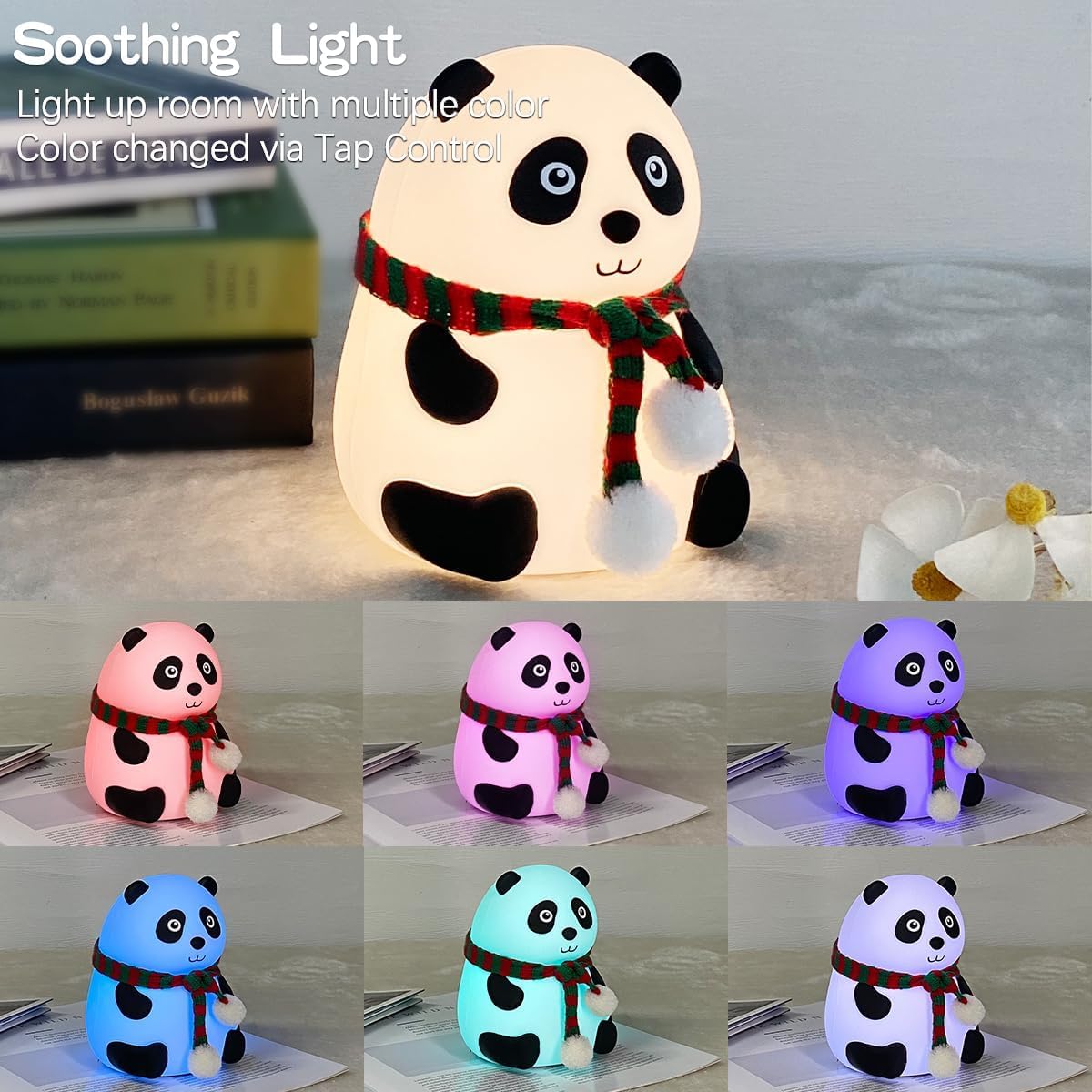 Panda Silicone Rechargeable Kids Night Light