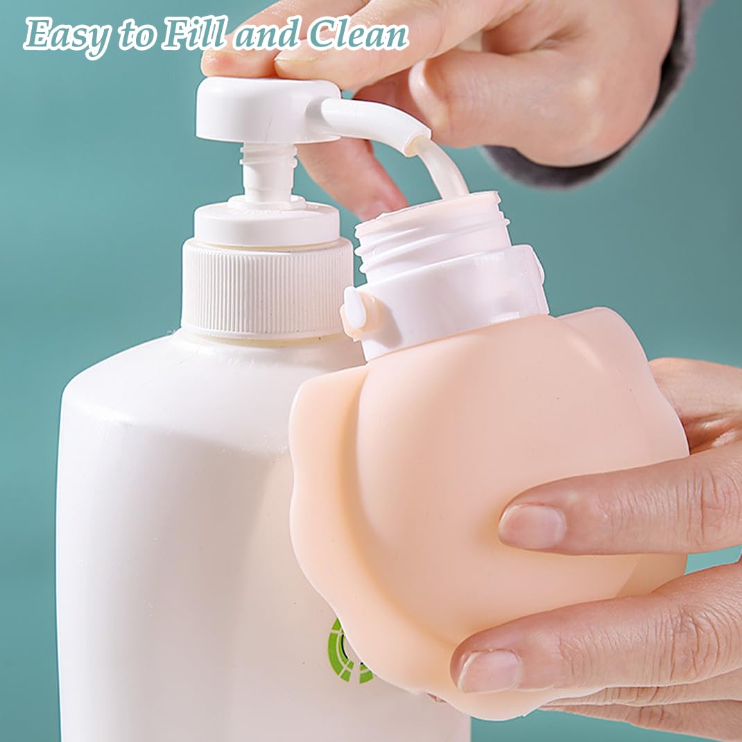 Close-up of leak-proof, triple-layer cap on silicone travel bottle preventing spills and leaks in luggage