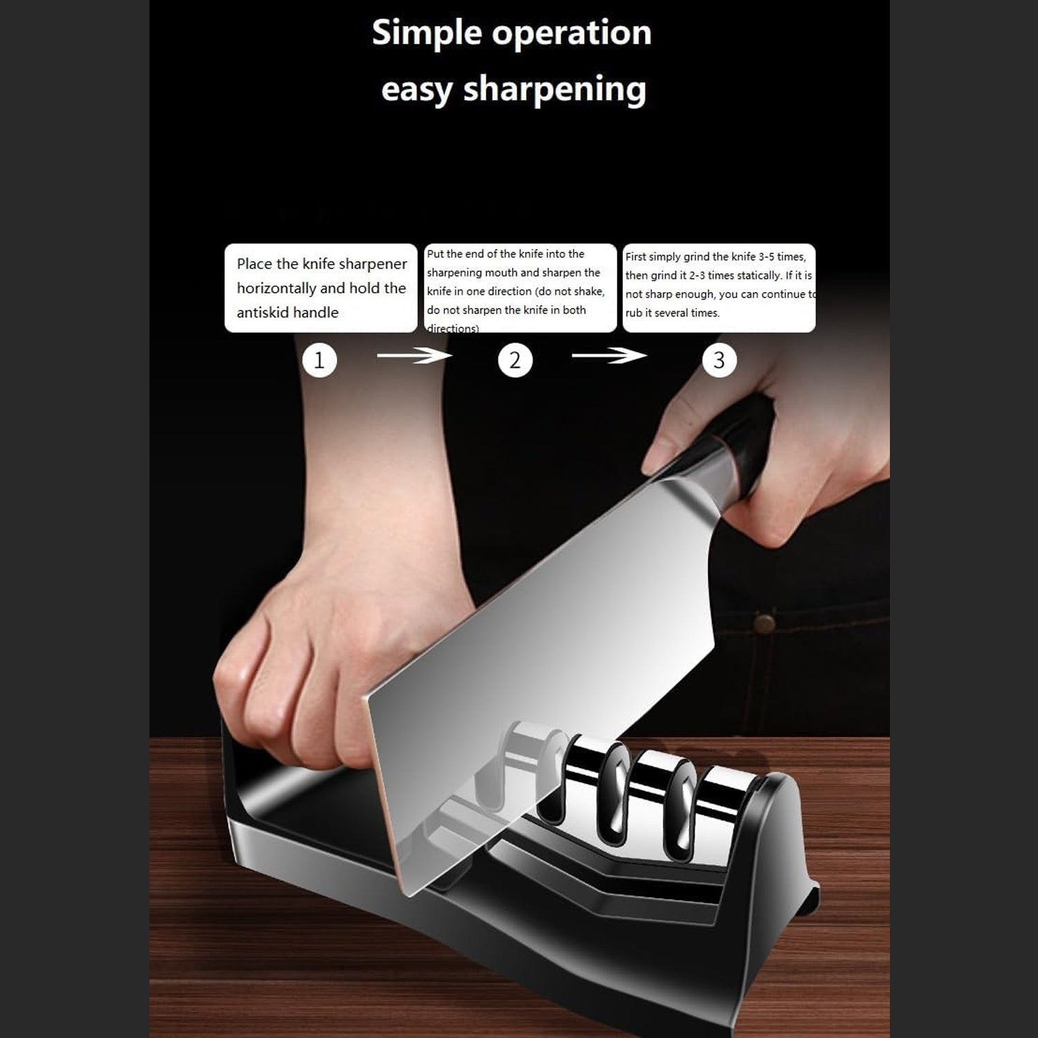  Kitchen Knife Sharpener Handheld - angle