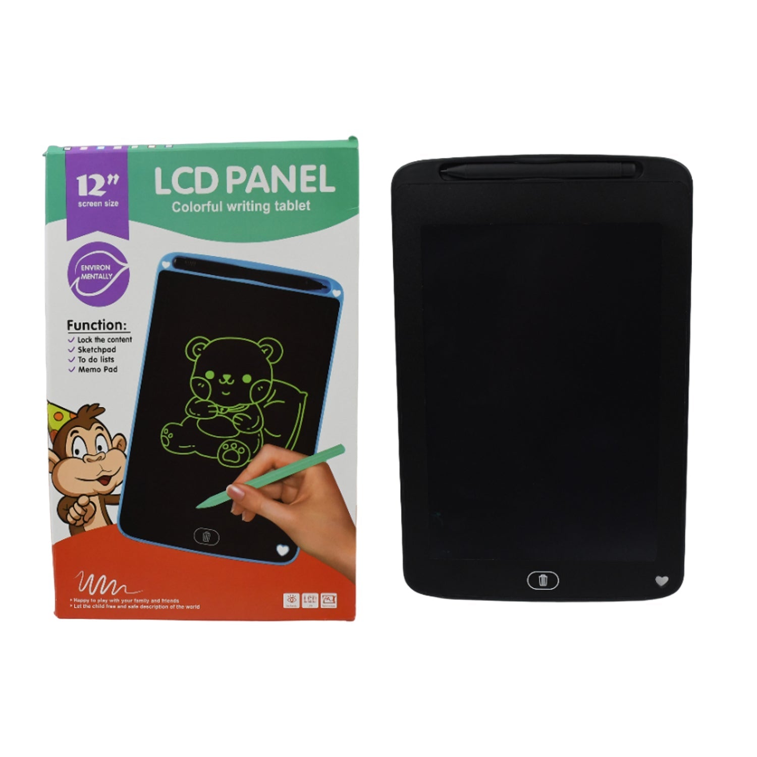 Portable LCD Writing Board Slate  Digital Notepad with Pen  for Kids 10 inch