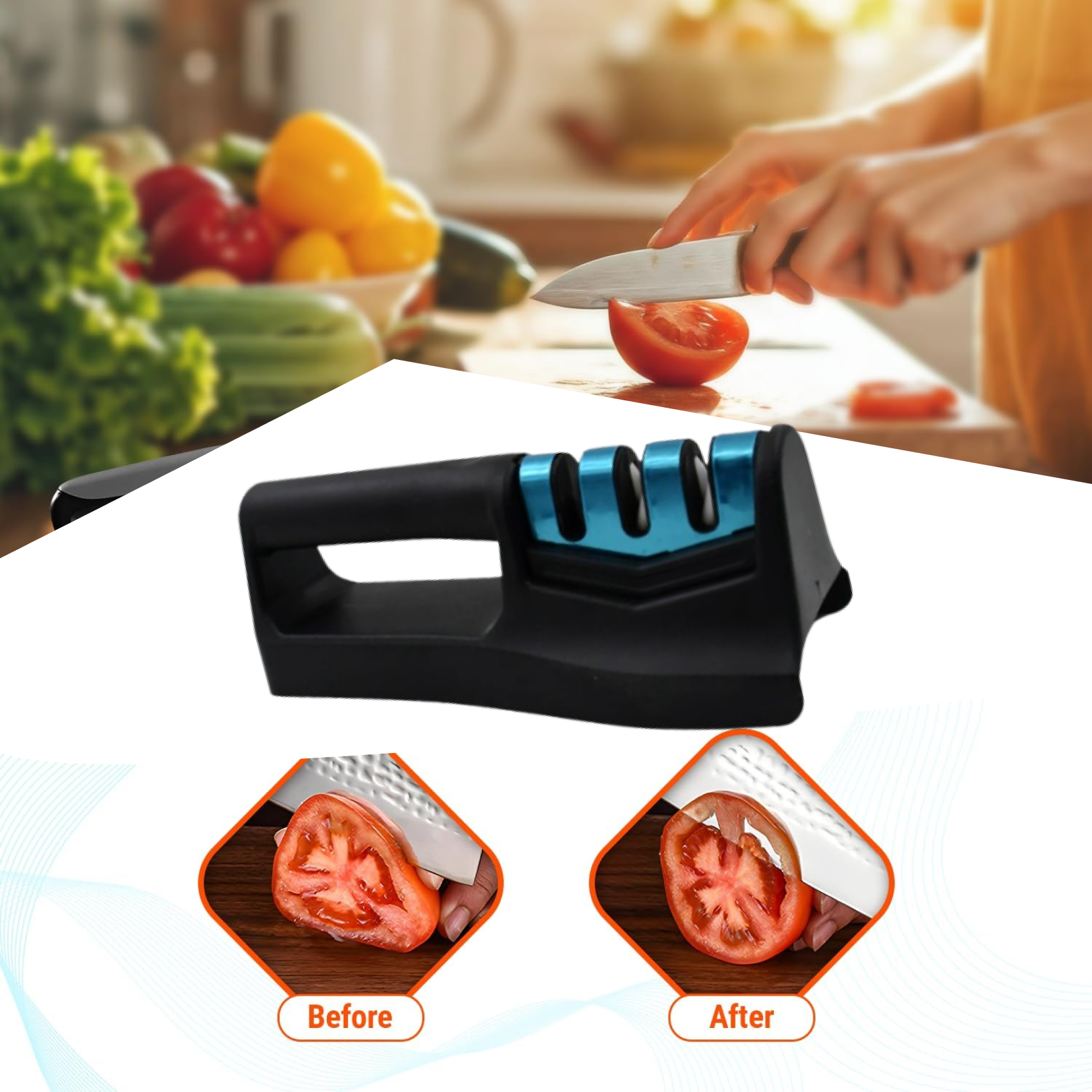  Kitchen Knife Sharpener Handheld - lifestyle