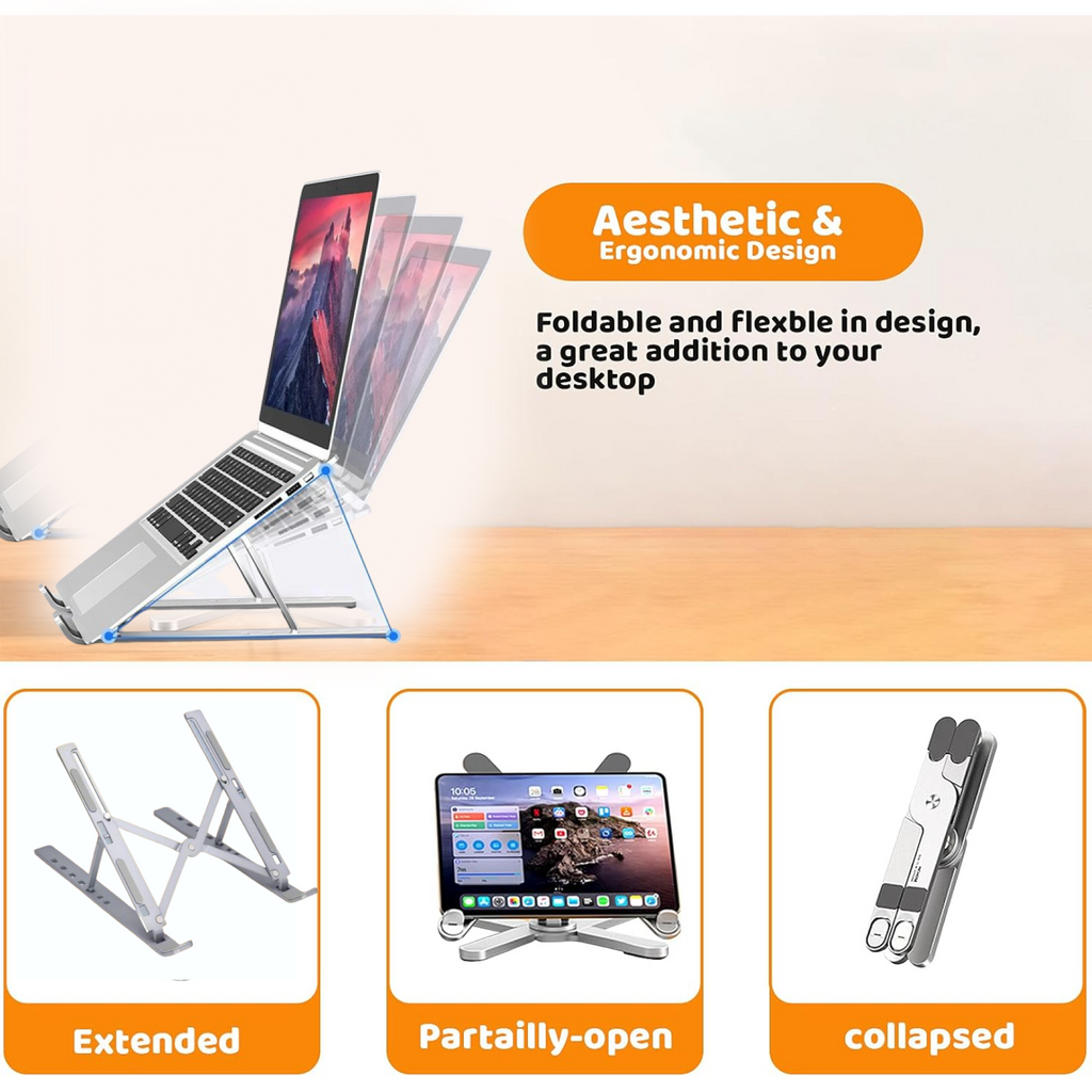  Metal Portable Laptop Stand - scale and size reference