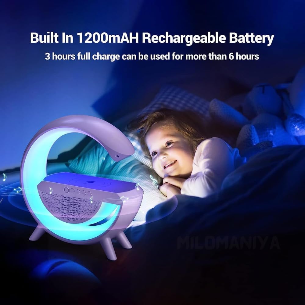 G-Shape Bluetooth Speaker
Table Lamp with Wireless Fast
Charging 7 Color Changing
(Multicolor)