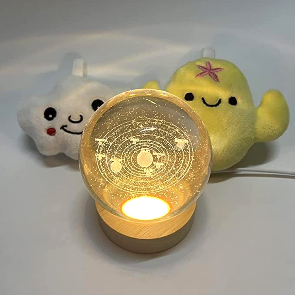 3D Astronomy Night Lamp Crystal Ball lamps With Base (1 Pc)