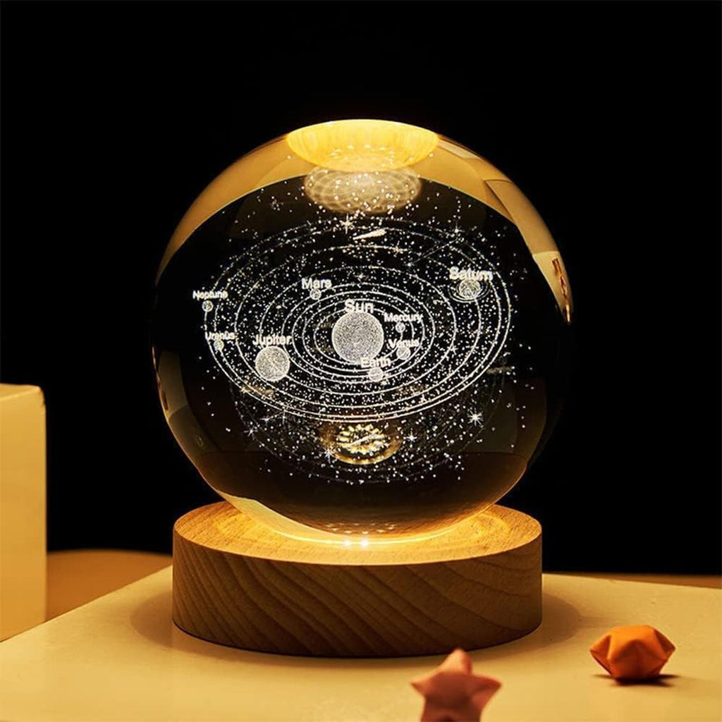 3D Astronomy Night Lamp Crystal Ball lamps With Base (1 Pc)