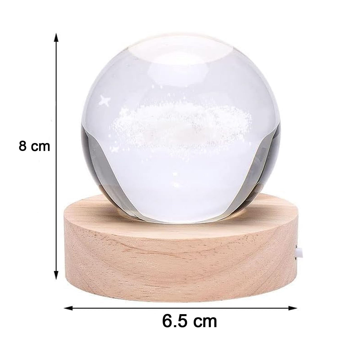 3D Astronomy Night Lamp Crystal Ball lamps With Base (1 Pc)
