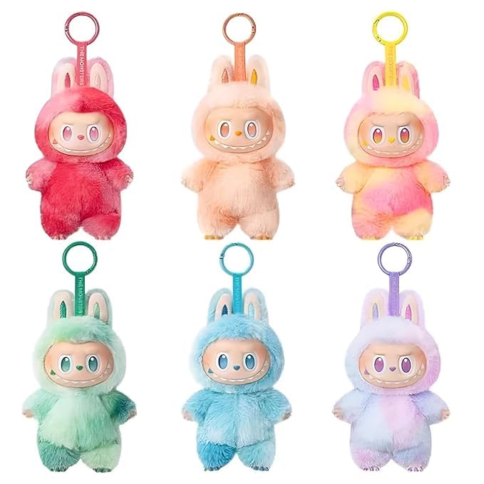 Multicolor labubu key chain
