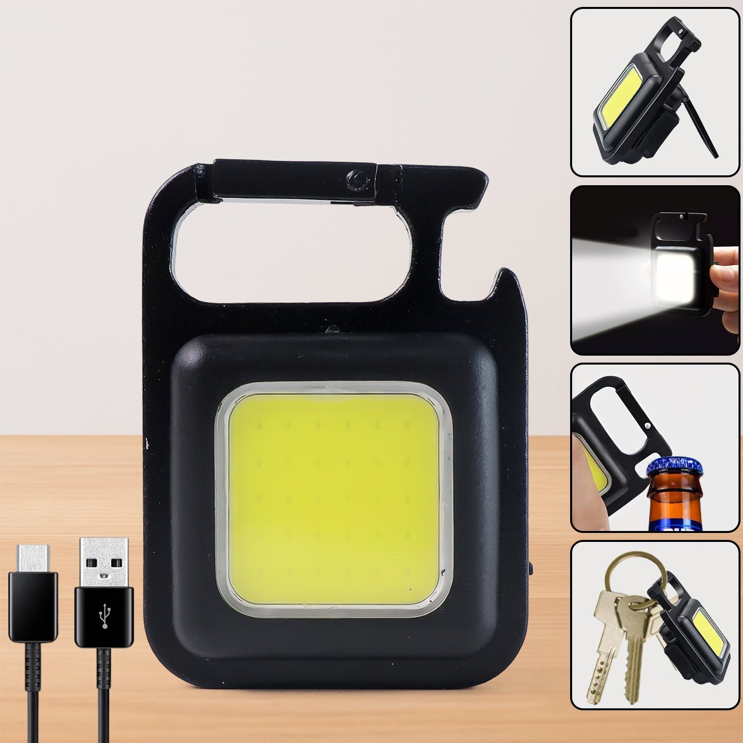 Mini Rechargeable Keychain Flashlight - main